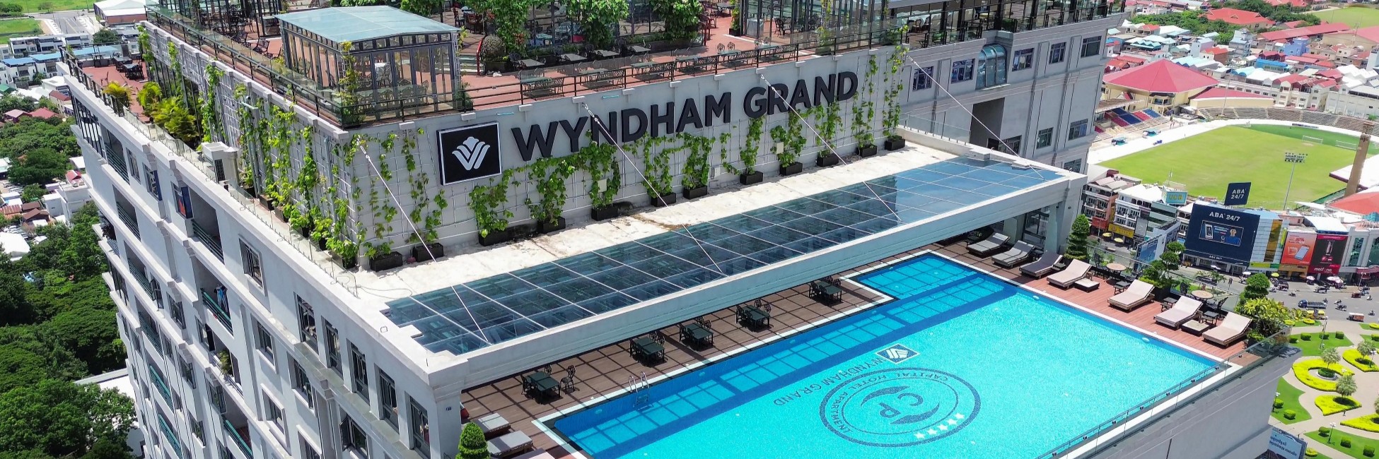 Sky swimming pool at Wyndham Grand Phnom Penh Capital